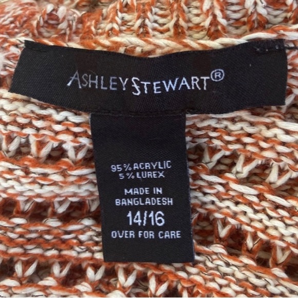 ASHLEY STEWART BACK ZIPUP CARDIGAN SWEATER WOMENS XL - Picture 6 of 9